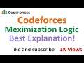 Codeforces Meximization Logic Explained With Examples And Array Sorting Based Solution Discussed