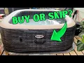 Intex PureSpa Plus Greystone Inflatable Square Outdoor Hot Tub Spa REVIEW Amazon Finds