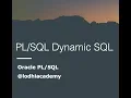 Dynamic SQL