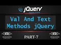 07 Val And Text Methods In jQuery jQuery Val jQuery Text Function Learn jQuery