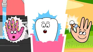 Download Wash your hands -  Brush your teeth - Boo Boo Song -  Healthy Habits - Nursery Rhymes - Kids Songs MP3