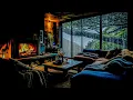 Peaceful Rainfall in the Forest Cabin | Gentle Rain Sounds \u0026 Cozy Fireplace for Deep, Restful Sleep