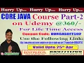 CORE JAVA Course Part - 2 on Udemy 360 -