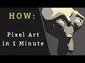 Blender Tutorial - Pixel Art in 1 Minute