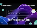 Create a Font Size Changer with jQuery JQuery Projects