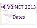 VB NET 2013 Dates