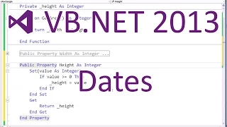VB NET 2013 Dates
