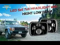 Auxbeam 7x6 Inch Led Rectangular Headlights with High Low Beam for Jeep Wrangler YJ Cherokee XJ GMC