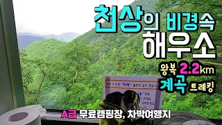 청도 운문사 사리암 A급 무료캠핑장, 차박여행지 왕복 2.2km 계곡 트레킹으로 만난 천상의 계곡 화장실 청도 운문사 사리암 삼계계곡 썸네일