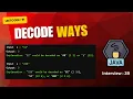 Decode Ways Dynamic Programming Leetcode 91 Java Tamil