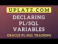 Declaring Variables Oracle Programming Oracle Certification Training Uplatz