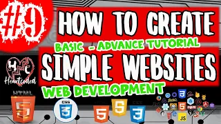 HOW TO CREATE WEBSITE USING HTML AND CSS BASIC - ADVANCE HTML CSS JAVASCRIPT LESSON 9