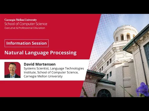 Information session on Carnegie Mellon University School’s Natural Language Processing program