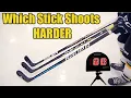 Which Bauer hockey stick has the HARDEST SHOT - AG5NT SYNC or Hyperlite Radar Kick Point Speed Test