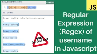 username validation in javascript in hindi Regular expression Javascript tutorial for beginners - 40