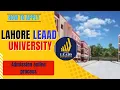 Lahore Leads University admissions How to apply for online admissions in LLU