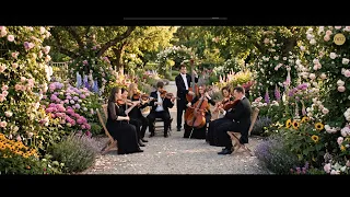 A Symphony Orchestra Dances and Plays in a Beautiful Garden