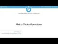 R Tutorial Matrix-Vector Operations