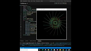Draw Flower using Turtle Graphic Python