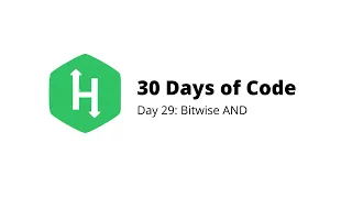 HackerRank 30 Days of Code Day 29 Bitwise AND Python