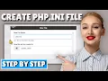 How to create php ini file 2026 How to 1 minute