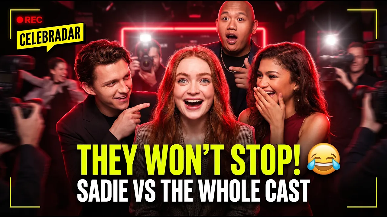 Sadie Sink Trying to Survive the Spider-Man Cast for 4 Minutes
