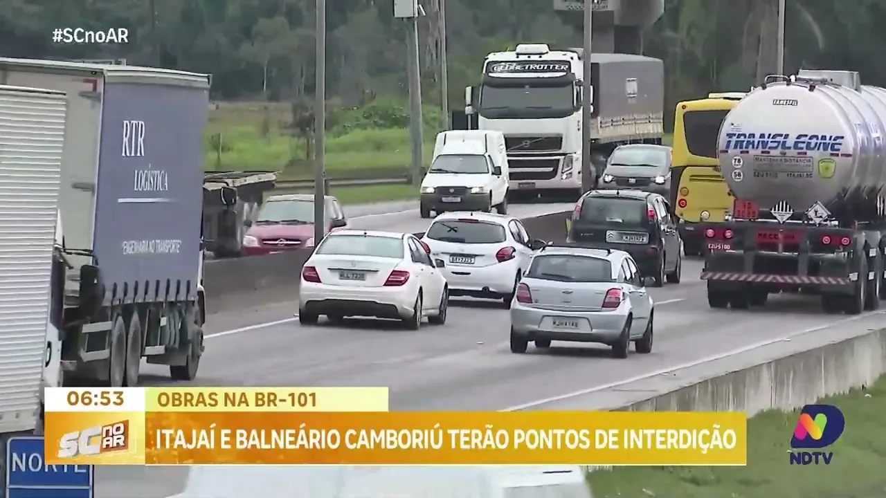 Trechos da BR-101, no Litoral Norte, serão interditados à noite devido a obras