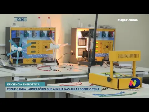 Eficiência energética: Cedup de Criciúma ganha laboratório que auxilia nas aulas sobre o tema