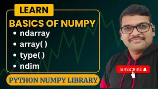 BASICS OF NUMPY Creation of ndarray - PYTHON PROGRAMMING NUMPY IN DATA SCIENCE DATA SCIENCE
