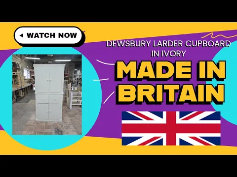 Product video preview for UK Handmade Larder Cupboard - Dewsbury Ivory (Bespoke Sizes)