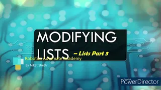 Modifying Lists in Python - Lists Part 3
