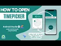 Time picker in android studio 2024 JellyFish Tutorial Kotlin