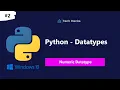 Data Types in Python Python Tutorial for Beginners Simplest Introduction Numeric Data Type