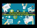 Difference between cluster and stratified sampling techniques research skills NAISHAACADEMY