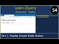 JQueryUI Radio Part 1 - Display Simple Radio Button JQuery Tutorials