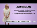 LIVE Audrii s Law - Names In Honor Of Late Audrii Cunningham