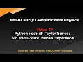 CP19 Taylor Series Python Code