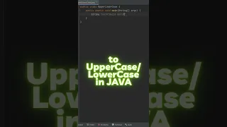 to in JAVA