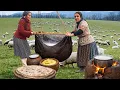 Peaceful Nomadic Life of Iran: Ancient Butter Making Method , Fresh Bread \u0026 Simple Village Life 