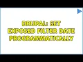 Drupal Set exposed filter date programmatically