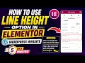 How to use line height option in elementor wordpress website