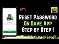 How to Reset Dave Account Password
