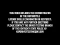 KSP - Motorcycle License Skills Exam Demonstration