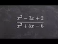 Simplifying a rational expression with a trinomial