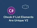 check if list elements are unique v2 in c