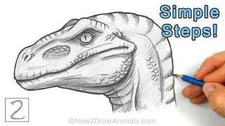 Easy Way to Draw a Velociraptor from Jurassic Park in Pencil