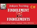 Selenium with C 16 - Differences between FindElement and FindElements methods of IWebElement