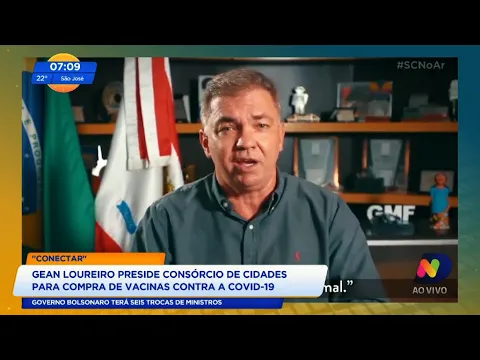 Prefeito Gean Loureiro, preside consórcio de cidades para compra de vacinas contra a Covid-19
