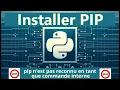 How to install pip on Python pip is not recognized as an internal or external command