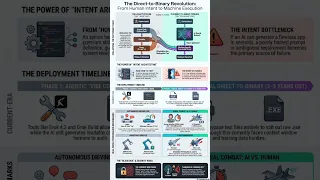 Binary code generation by AI bypassing human readable code-uses and functionality